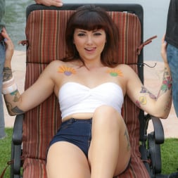 Veronica Layke in 'Burning Angel' Threesome Poolside Party (Thumbnail 2)